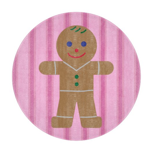 Leuke en Fancy Pink Gingerbread Man Snijplank (Voorkant)