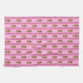 Leuke en Fancy Pink Gingerbread Man Theedoek (Horizontaal)