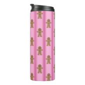 Leuke en Fancy Pink Gingerbread Man Thermosbeker (Geroteerd rechts)