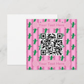 Leuke en Fancy Pink Pickle QR-code Kaart (Voorkant / Achterkant)