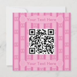 Leuke en Fancy Pink Pretzel QR-code Kaart