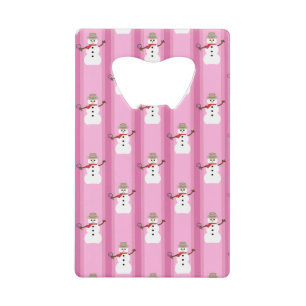 Leuke en Fancy Pink Snowman Detective Creditkaart Flessenopener