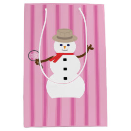 Leuke en Fancy Pink Snowman Detective Medium Cadeauzakje