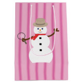 Leuke en Fancy Pink Snowman Detective Medium Cadeauzakje (Achterkant)