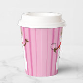 Leuke en Fancy Pink Snowman Detective Papieren Bekers (Rechts)