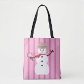 Leuke en Fancy Pink Snowman Detective Tote Bag (Voorkant)