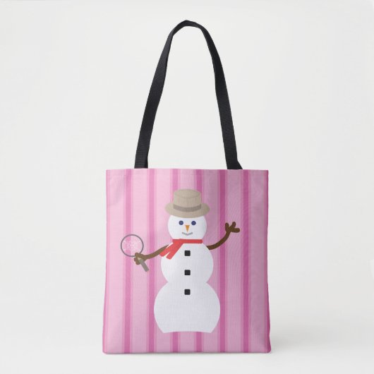 Leuke en Fancy Pink Snowman Detective Tote Bag (Voorkant)