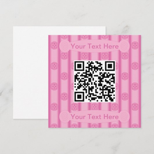 Leuke en Fancy Poker Chip QR Code Kaart (Voorkant / Achterkant)