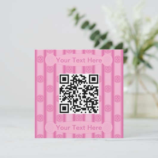 Leuke en Fancy Poker Chip QR Code Kaart (Staand voorkant)