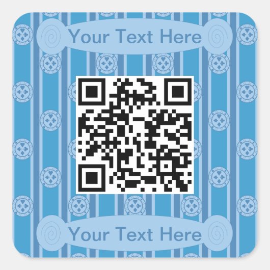 Leuke en Fancy Poker Chip QR Code Vierkante Sticker (Voorkant)