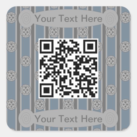Leuke en Fancy Poker Chip QR Code Vierkante Sticker (Voorkant)