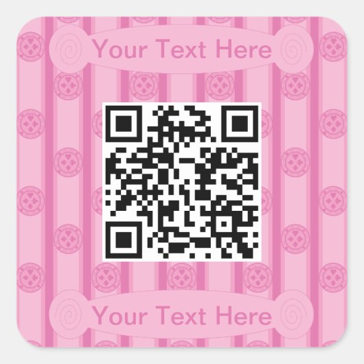 Leuke en Fancy Poker Chip QR Code Vierkante Sticker (Voorkant)