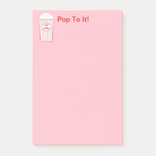 Leuke en Fancy "Pop To It" Popcorn Post-it® Notes (Voorkant)
