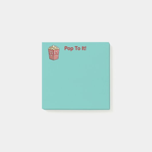 Leuke en Fancy "Pop To It" Popcorn Post-it® Notes (Voorkant)