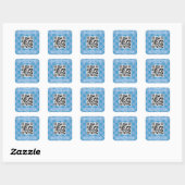 Leuke en Fancy Popcorn QR Code Vierkante Sticker (Vel)