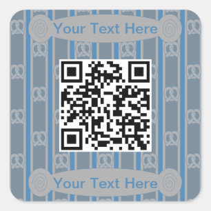 Leuke en Fancy Pretzel QR Vierkante Sticker