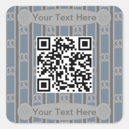 Leuke en Fancy Pretzel QR Vierkante Sticker