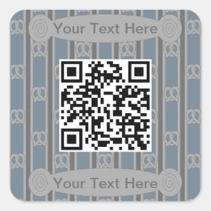 Leuke en Fancy Pretzel QR Vierkante Sticker
