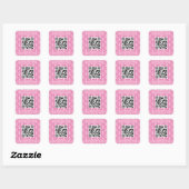 Leuke en Fancy Puppy QR Code Vierkante Sticker (Vel)