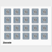 Leuke en Fancy Puppy QR Code Vierkante Sticker (Vel)