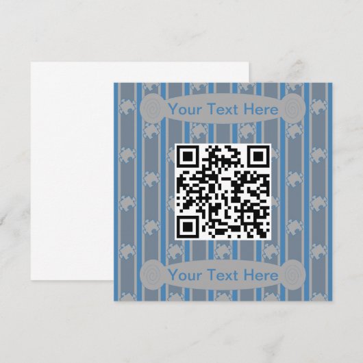Leuke en Fancy Puzzel QR Code Kaart (Voorkant / Achterkant)