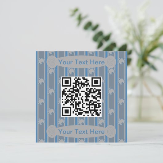 Leuke en Fancy Puzzel QR Code Kaart (Staand voorkant)