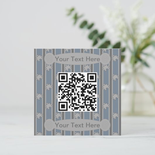 Leuke en Fancy Puzzel QR Code Kaart (Staand voorkant)