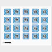 Leuke en Fancy Puzzel QR Code Vierkante Sticker (Vel)