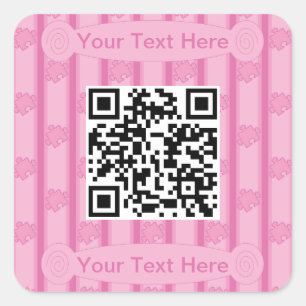 Leuke en Fancy Puzzel QR Code Vierkante Sticker