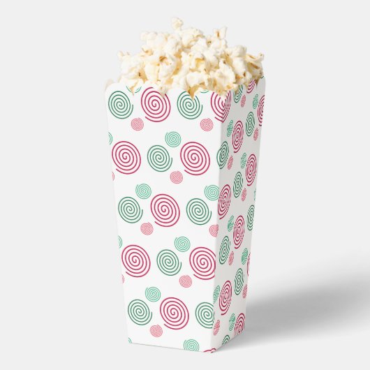 Leuke en Fancy rode en groene spiralen Popcorn Bedankdoosjes (Popped)