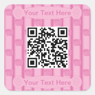 Leuke en Fancy Royal Flush QR Code Vierkante Sticker