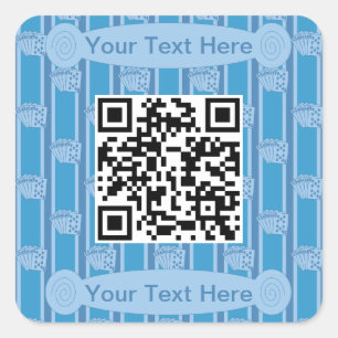 Leuke en Fancy Royal Flush QR Code Vierkante Sticker