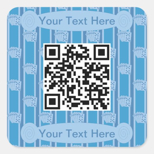Leuke en Fancy Royal Flush QR Code Vierkante Sticker (Voorkant)