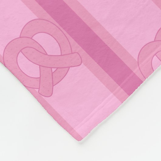 Leuke en Fancy Roze Pretzel Fleece Deken (Hoek)