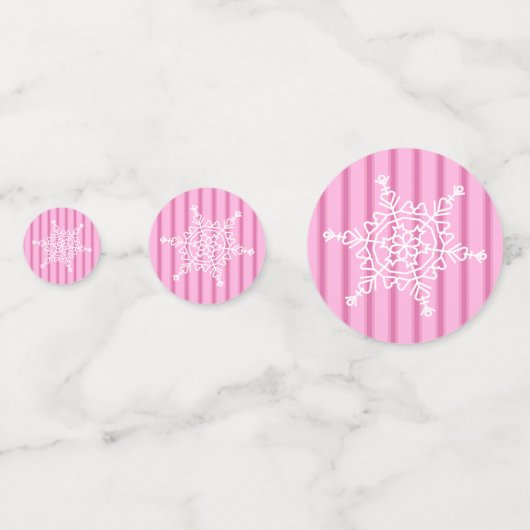 Leuke en Fancy roze sneeuwvlok Confetti (Achterkanten)