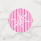 Leuke en Fancy roze sneeuwvlok Confetti (Kleine voorkant)