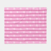 Leuke en Fancy roze sneeuwvlok Fleece Deken (Voorkant (Horizontaal))