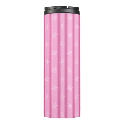Leuke en Fancy roze sneeuwvlok Thermosbeker (Achterkant)