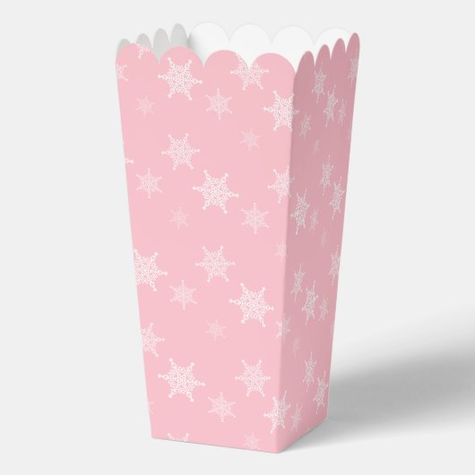 Leuke en Fancy Roze Sneeuwvlokken Popcorn Bedankdoosjes (Achterkant)