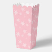 Leuke en Fancy Roze Sneeuwvlokken Popcorn Bedankdoosjes (Voorkant)