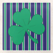 Leuke en Fancy Shamrock Glazen Onderzetter (Voorkant)