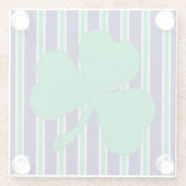 Leuke en Fancy Shamrock Glazen Onderzetter (Achterkant)