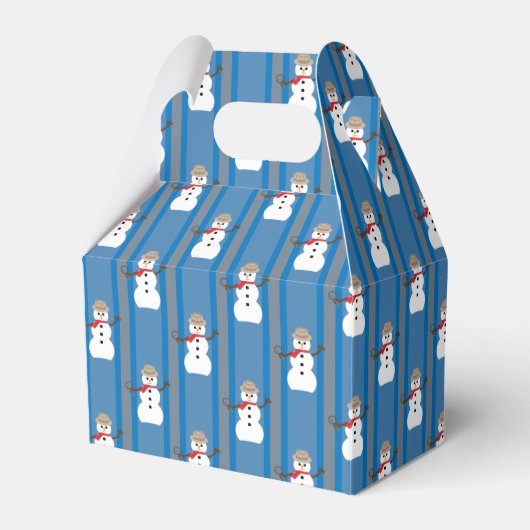 Leuke en Fancy Sneeuwman Detective Bedankdoosjes (Voorkant Zijde)