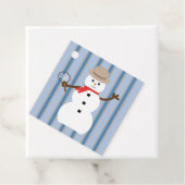 Leuke en Fancy Sneeuwman Detective Bedankjes Labels (In situ)