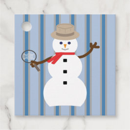 Leuke en Fancy Sneeuwman Detective Bedankjes Labels