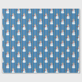Leuke en Fancy Sneeuwman Detective Cadeaupapier (Vlak)