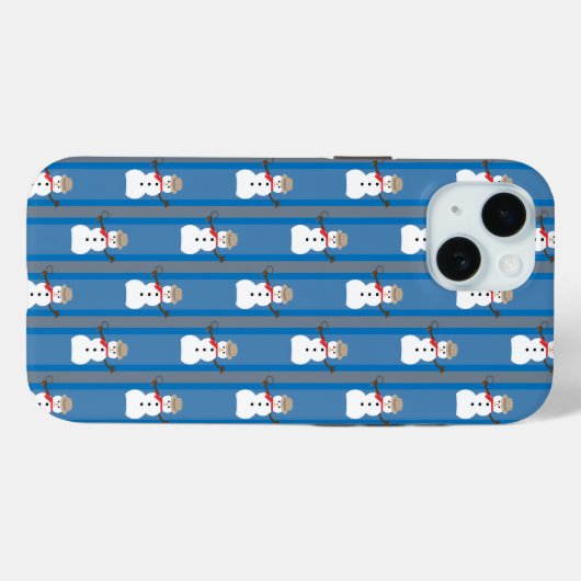 Leuke en Fancy Sneeuwman Detective Case-Mate iPhone Case (Achterkant (horizontaal))