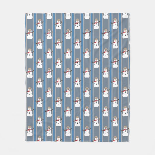 Leuke en Fancy Sneeuwman Detective Fleece Deken (Voorkant)