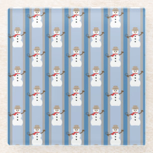 Leuke en Fancy Sneeuwman Detective Glazen Onderzetter