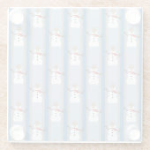 Leuke en Fancy Sneeuwman Detective Glazen Onderzetter (Achterkant)